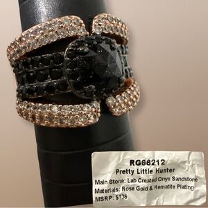 Bomb party untamed pretty little hunter onyx sandstone on rose gold sz 6